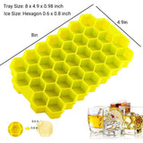 37 Cavity Ice Cube Tray Honeycomb Ice Cube Mold Food Grade Flexible Silicone Whiskey Cocktail - Walgrow.com