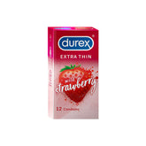 Durex Extra Thin Wild Strawberry Flavoured Condoms