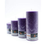 100% Pure Wax Fragranced Long Burning Marble Scented Pillar Round Candles (Set Of 4) - Walgrow.com