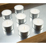100% Pure Wax Long Burning Tealight Decor Candles, 9 Hours Burn Time (White) - Walgrow.com