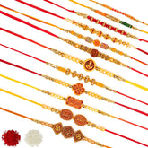 Assorted Exclusive Design Dora Rakhi With Roli & Chawal (Set Of 12, Multi) - Walgrow.com