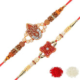 Assorted Raksha Bandhan Attractive Kalash Shape Rakhi With Roli & Chawal (Set Of 2, Multi) - Walgrow.com