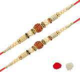 Assorted Raksha Bandhan Attractive Rakhi With Roli & Chawal (Set Of 2, Multi) - Walgrow.com