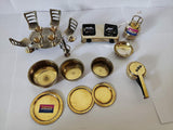 Brass Modern Miniature Mini Kitchen Tableware Toy For Kids (Set Of 60 Pieces, Golden) - Walgrow.com
