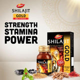 Dabur Shilajit Gold Cap For Increase Sex Drive and Boosting Your Energy Level (Bottles, Gold) - Walgrow.com