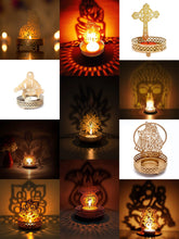 Eco-Friendly Handcrafted Religious Night Shadow Tealight Candle Holders (Golden) - Walgrow.com