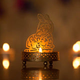 Eco-Friendly Handcrafted Religious Night Shadow Tealight Candle Holders (Golden) - Walgrow.com