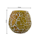 Handcrafted Mosaic Turkish Moroccan Glass Tealight Candle Holder (11 Cm x 12 Cm x 12 Cm, Pack Of 2) - Walgrow.com