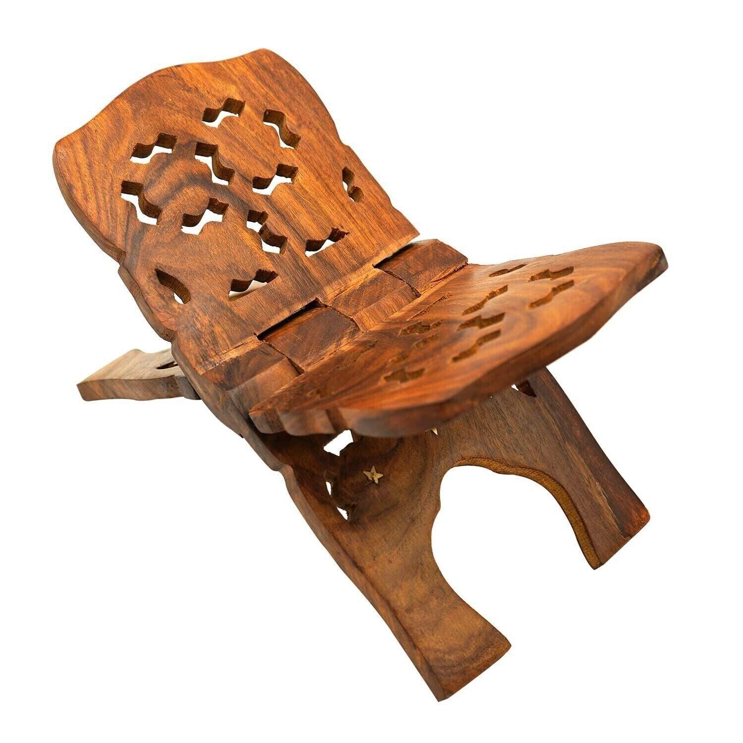 Handmade Assorted Wooden Polished Geeta Stand For Reading Books (Geeta Stand, Multicolor) - Walgrow.com