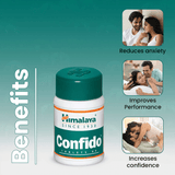 Himalaya Confido Tablet Reduces Anxiety, Improves Performance and Increases Confidence (60 Pills) - Walgrow.com
