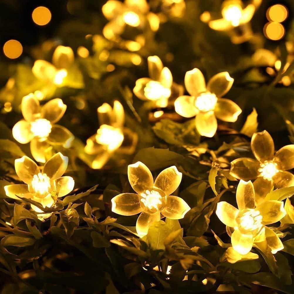 LED Blossom Flower Fairy String Lights For Festival (Warm White, 4 Meter) - Walgrow.com