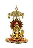 Lord Ganesha Carving Stand With Shivling And Dhanush For Pooja, Home Décor & Gifts Purpose - Walgrow.com