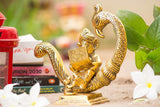Lord Ganesha Statue On Bird with Book For Pooja, Home Décor & Gifts Purpose - Walgrow.com
