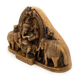 Lord Ganesha With Elephants Statue For Temple Pooja, Home Décor & Gifts Purpose - Walgrow.com