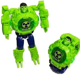 Marvel Action Figure Super Hero Convertible Wrist Watch Robot Toys For Children (Hulk) - Walgrow.com