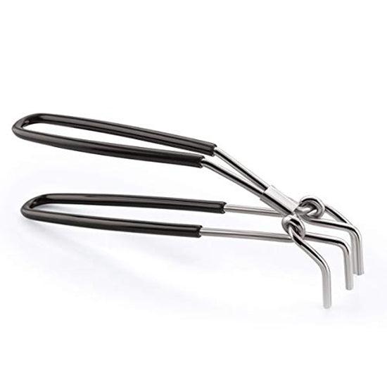 Multipurpose Stainless Steel Pakkad/Gripper/Lifter Holders For Kitchen Cooking (Silver and Black) - Walgrow.com
