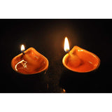 Natural Organic Handmade Traditional Terracotta/Clay Oil Lamp/Diya For Festivals - Walgrow.com
