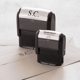 Personalised Custom Self-Inking Rubber Plastic Case Stamps (Rectangle, Red Ink) - Walgrow.com