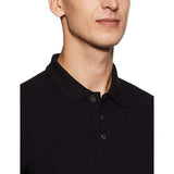Plain Super Soft Blend Cotton Summer Men's Half Sleeve Regular Fit Polo Shirt (Small, Black) - Walgrow.com