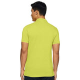 Plain Super Soft Blend Cotton Summer Men's Half Sleeve Regular Fit Polo Shirt (Small, Lemon Yellow) - Walgrow.com