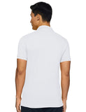Plain Super Soft Blend Cotton Summer Men's Half Sleeve Regular Fit Polo Shirt (Small, White) - Walgrow.com
