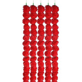 Red Artificial Marigold Garlands Flower For Home, Office & Festive Event Decoration - Walgrow.com