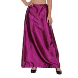Satin Silk Saree Petticoat Solid Inskirt Underskirt Skirt Indian Sari Inner wear - Walgrow.com