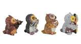 Showpiece Figurines Musical Instruments Playing 4 Owls Garden Statues For Décor - Walgrow.com
