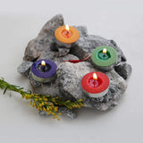 Smokeless Colored Unscented Wax Tealight Candles, Standard Burn Time 2-3 Hours (Multicoloured) - Walgrow.com