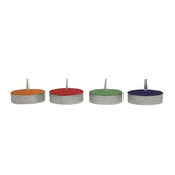 Smokeless Colored Unscented Wax Tealight Candles, Standard Burn Time 2-3 Hours (Multicoloured) - Walgrow.com