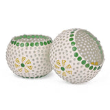 Sparkle Moroccan Mosaic Glass Votives Tealight Candle Holders For Home Décor - Walgrow.com