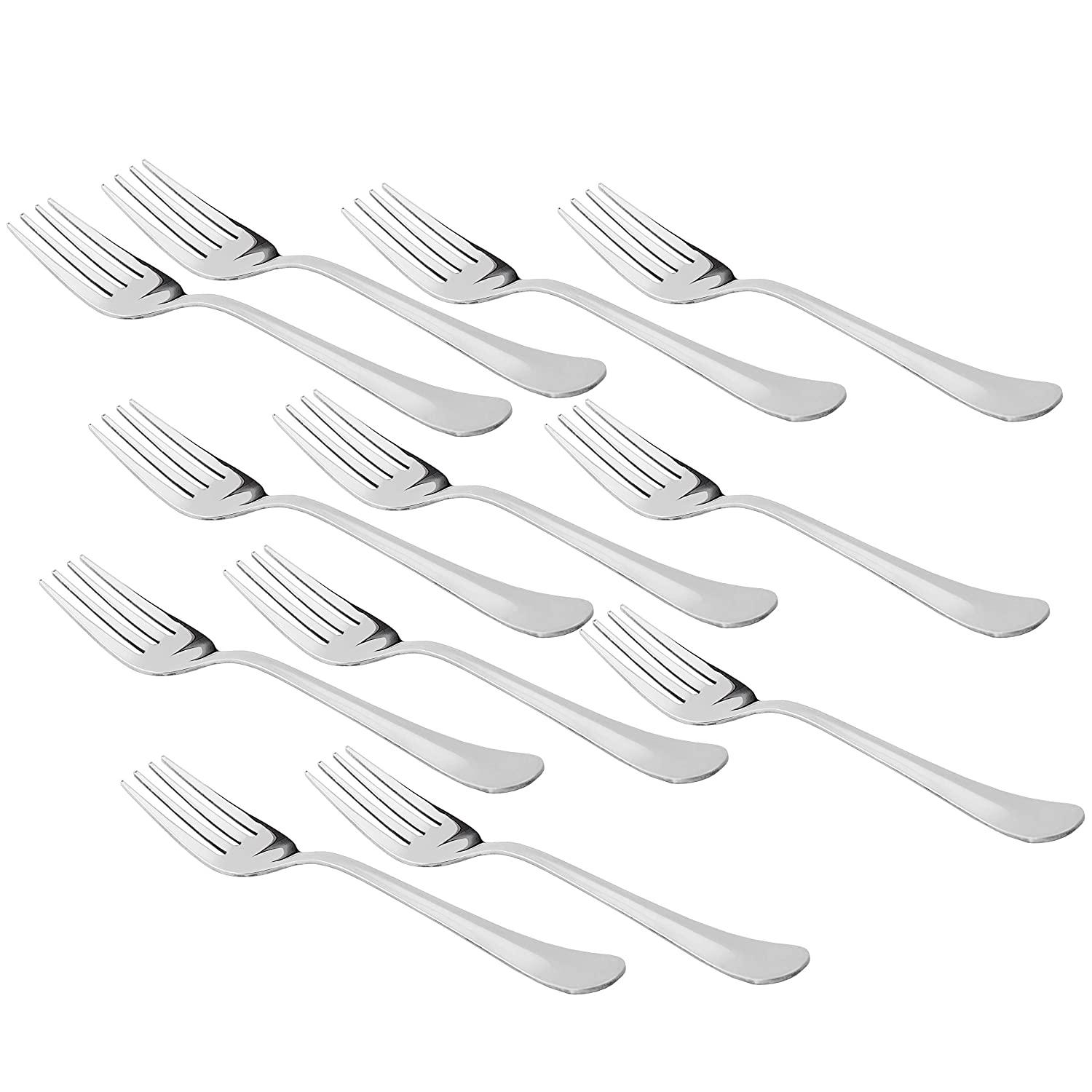 Stainless Steel Assorted Design Dinnerware Table Forks (18.2 Cm, Silver) - Walgrow.com