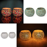 Star Moroccan Mosaic Glass Votives Tealight Candle Holders For Home Decoration - Walgrow.com
