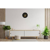 Stylish Islamic Allah Round Shape Designer Analog Wall Hanging Clock with Glass - Walgrow.com