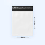 Waterproof and Tear-Resistant Mailing Shipping Envelopes Courier Bags Without POD Sleeve (14 x 18 Inches, 75 Microns, White) - Walgrow.com