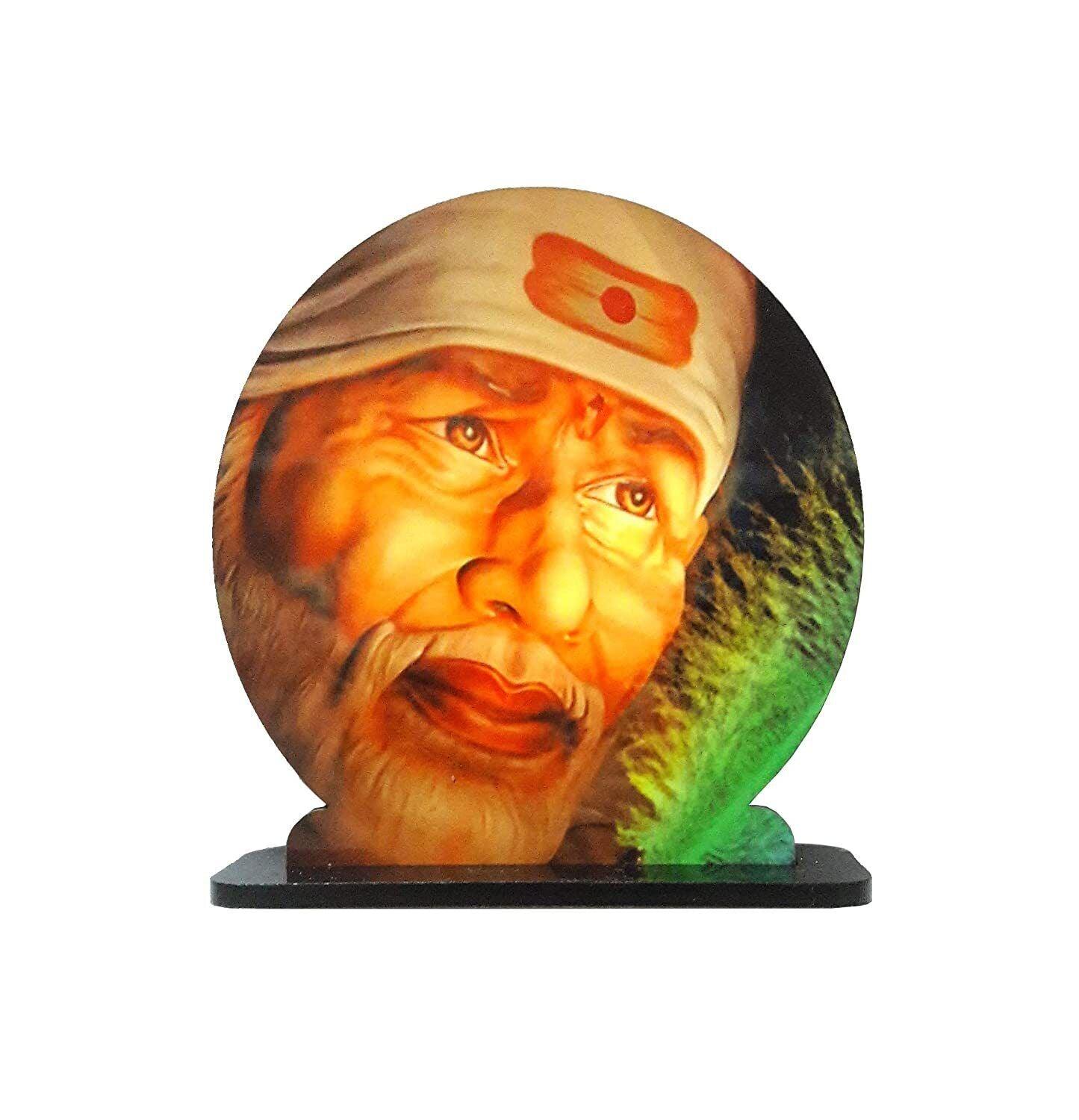 Wooden Handcrafted Sai Baba Idol Statue for Car Dashboard Home & Office - Walgrow.com