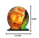 Wooden Handcrafted Sai Baba Idol Statue for Car Dashboard Home & Office - Walgrow.com