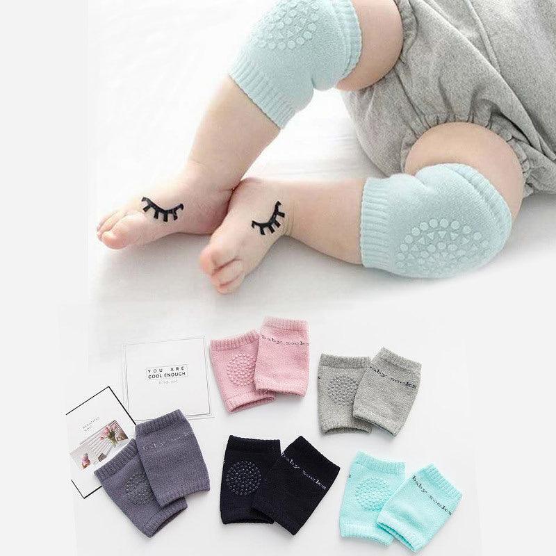 Zindwear Cotton Modern Anti Slip Baby Crawling Knee Pads For Toddler Protector (Solid, Multicolor) - Walgrow.com