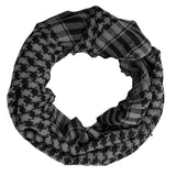 Zindwear Unisex Cotton Arab Keffiyeh Desert Shemagh Military Arafat Scarf/Scarves/Wrap (40 X 40 Inch, Dark Grey) - Walgrow.com
