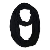 Zindwear Women's Cotton Hosiery Infinity Around Loop Convertible Scarves/Wraps (One Size, Black) - Walgrow.com