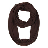 Zindwear Women's Cotton Hosiery Infinity Around Loop Convertible Scarves/Wraps (One Size, Chocolate Brown) - Walgrow.com