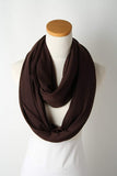 Zindwear Women's Cotton Hosiery Infinity Around Loop Convertible Scarves/Wraps (One Size, Chocolate Brown) - Walgrow.com