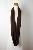 Zindwear Women's Cotton Hosiery Infinity Around Loop Convertible Scarves/Wraps (One Size, Chocolate Brown) - Walgrow.com