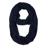 Zindwear Women's Cotton Hosiery Infinity Around Loop Convertible Scarves/Wraps (One Size, Navy Blue) - Walgrow.com