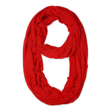 Zindwear Women's Cotton Hosiery Infinity Around Loop Convertible Scarves/Wraps (One Size, Red) - Walgrow.com