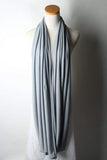 Zindwear Women's Cotton Hosiery Infinity Around Loop Convertible Scarves/Wraps (One Size, Silver) - Walgrow.com