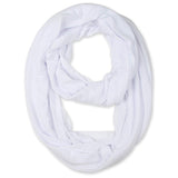 Zindwear Women's Cotton Hosiery Infinity Around Loop Convertible Scarves/Wraps (One Size, White) - Walgrow.com