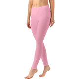 Zindwear Women's Cotton Soft Plain Summer Stretchy Ankle Length Leggings (One Size, Baby Pink) - Walgrow.com