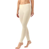 Zindwear Women's Cotton Soft Plain Summer Stretchy Ankle Length Leggings (One Size, Cream) - Walgrow.com
