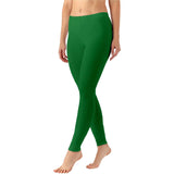 Zindwear Women's Cotton Soft Plain Summer Stretchy Ankle Length Leggings (One Size, Green) - Walgrow.com
